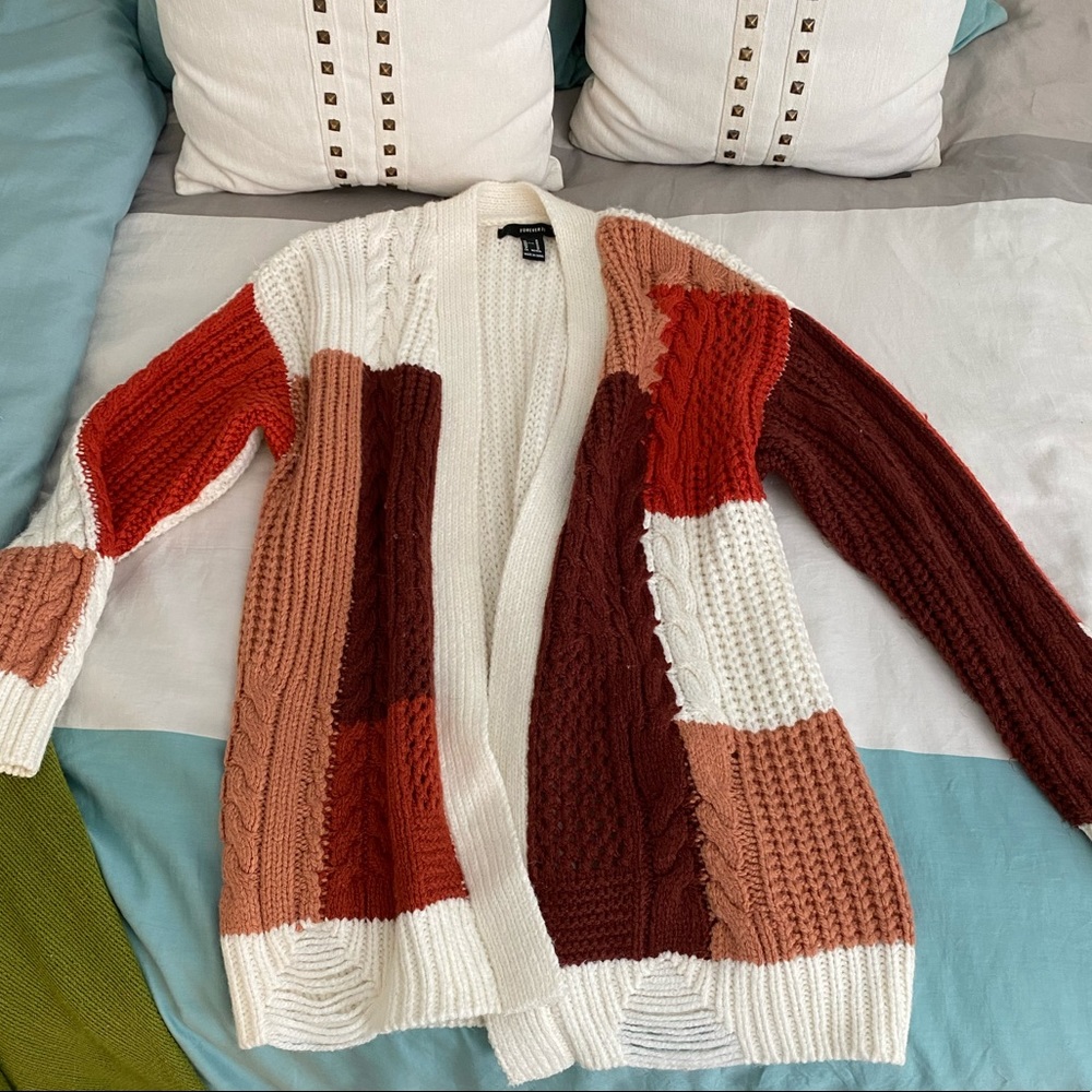 Color swatch cardigan